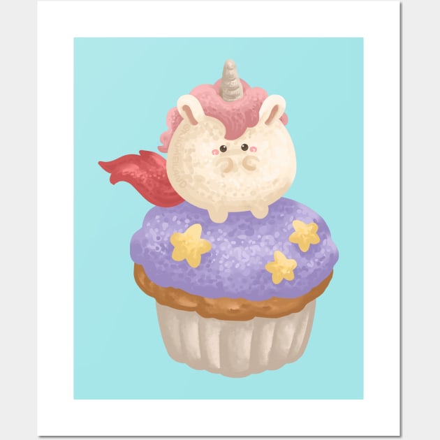 Unicorn Cupcake Wall Art by Khotekmei